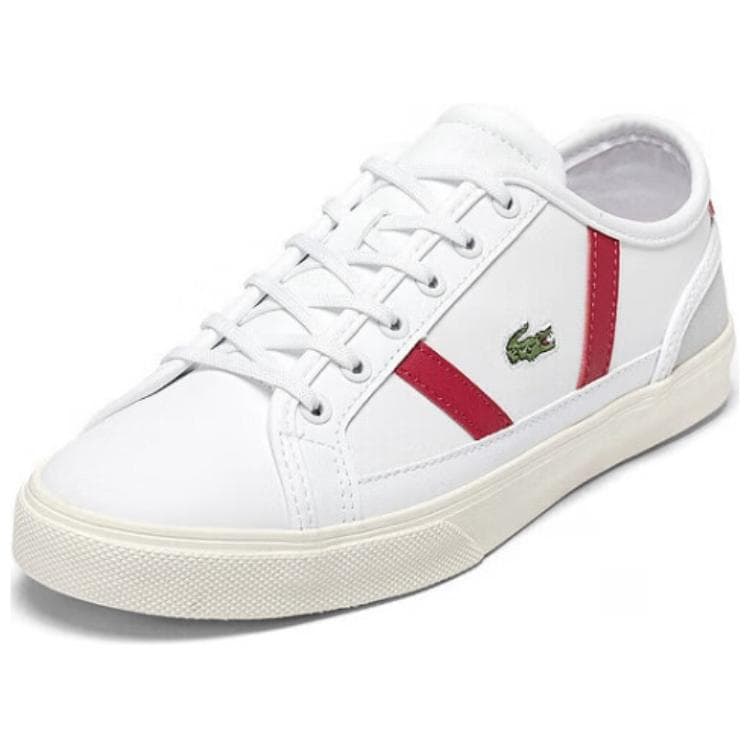 Кроссовки LACOSTE Противоскользящая Износостойкая Низкий Топ Скейтборд Обувь Женская Белый Красный - изображение 2
