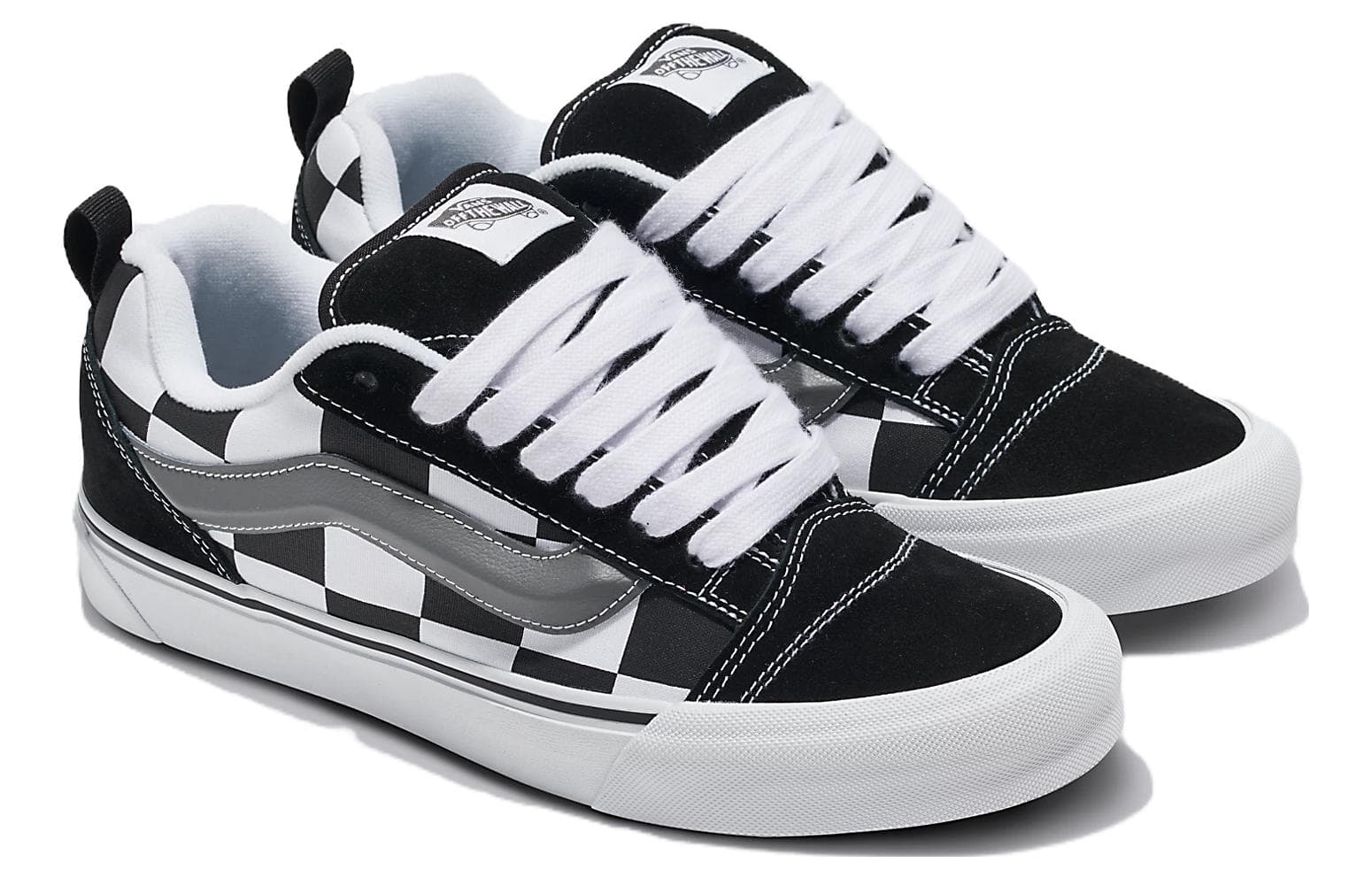 Кроссовки Vans Knu Skool Black White - изображение 2