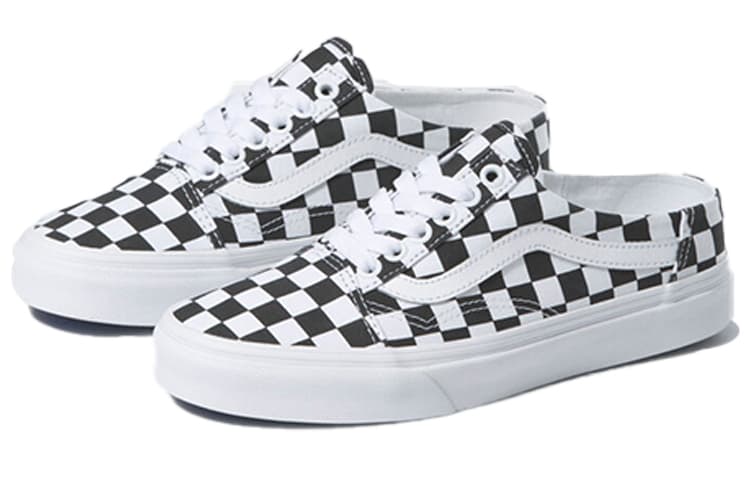 Кроссовки Vans Old Skool Mule White Black Checkerboard - изображение 3