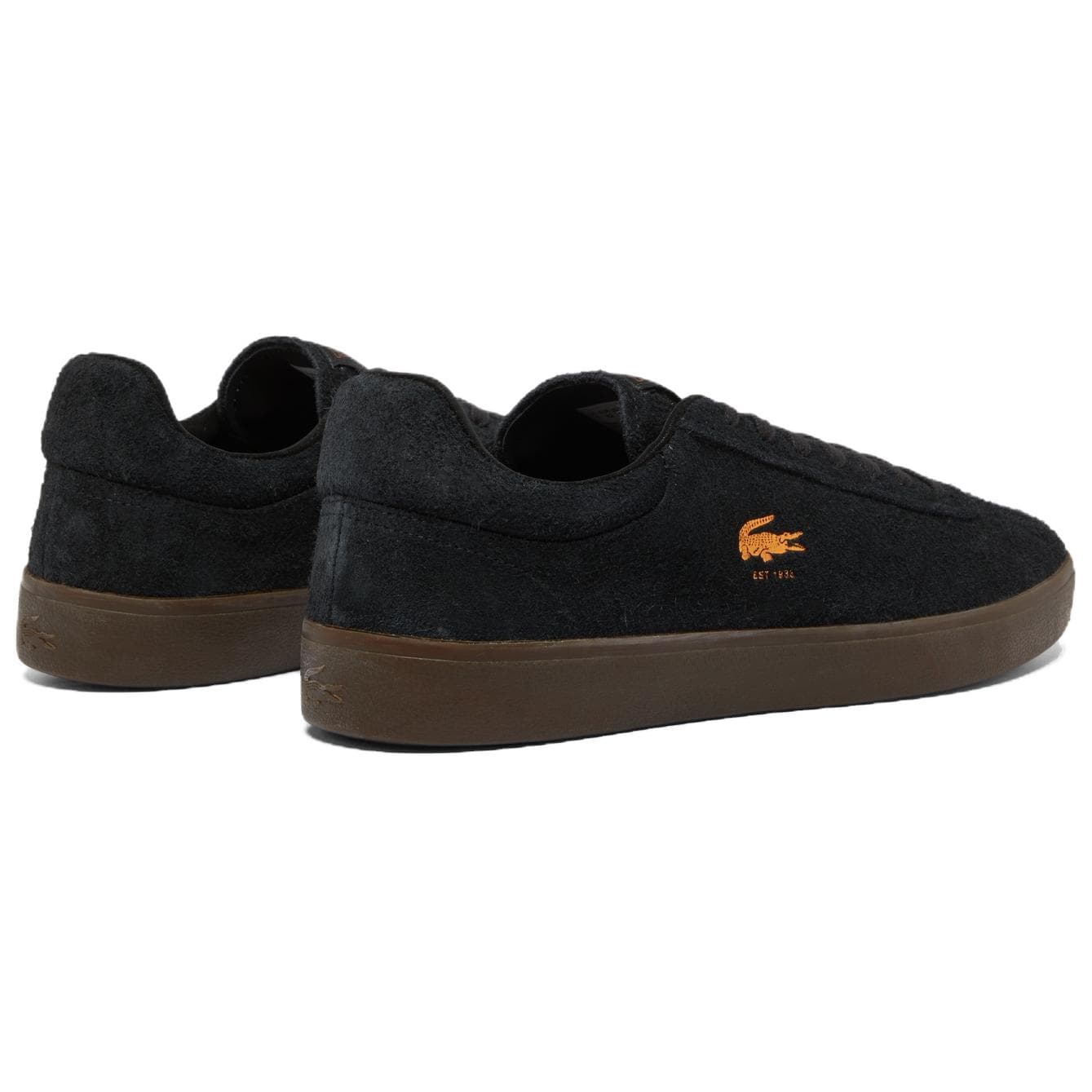 Кроссовки LACOSTE BASESHOT Искусственная замша Противоскользящие низкие кроссовки для скейтбординга Мужские Черные - изображение 3