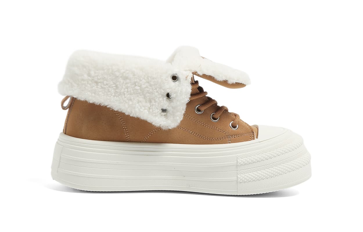 Кроссовки HUANQIU Flip-открытие Artificial Suede Обувь Термический Высота Увеличение Легкий MID Скейтбординг Кроссовки Женские - изображение 2