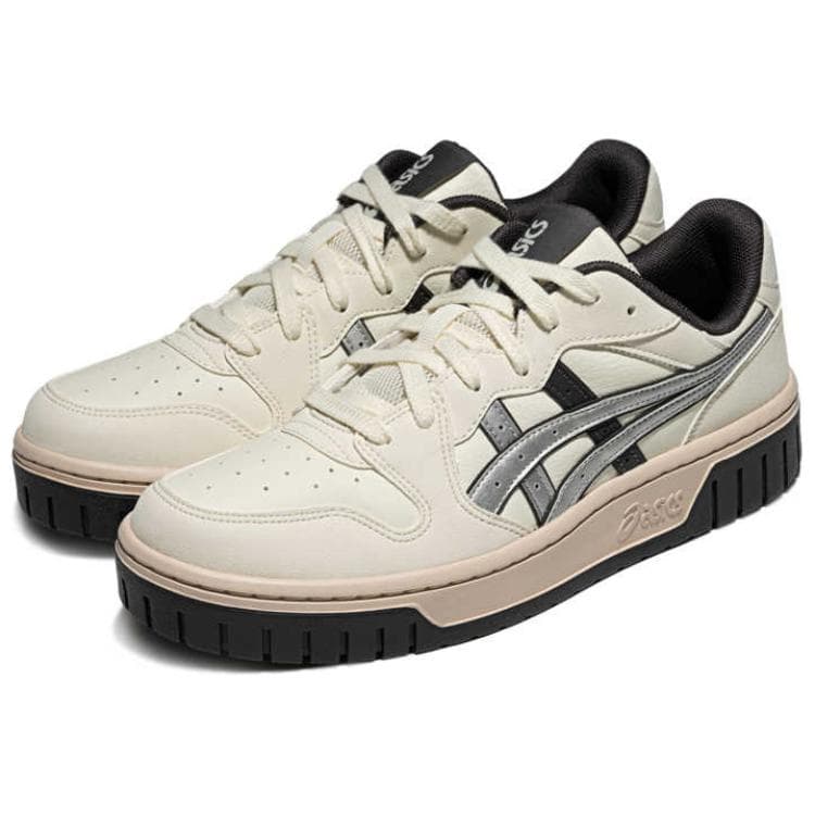 Кроссовки ASICS Court MZ 2,0 Амортизация Износостойкий Низкий Топ Скейтборд Обувь Унисекс Бежевый - изображение 2