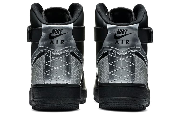 Кроссовки Nike Air Force 1 07 LV8 3M High Silver Black — фото 4