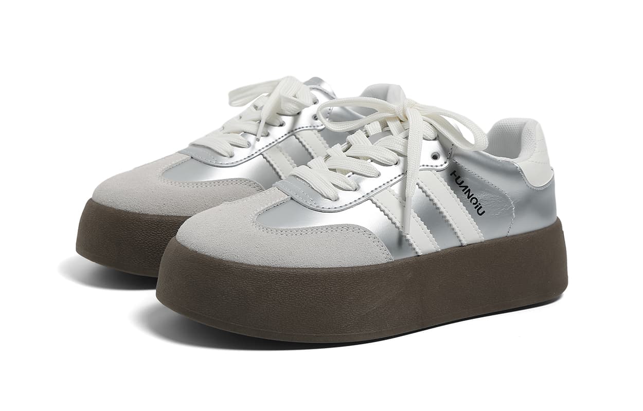 Кроссовки HUANQIU Retro Low Sneakers Silver - изображение 4