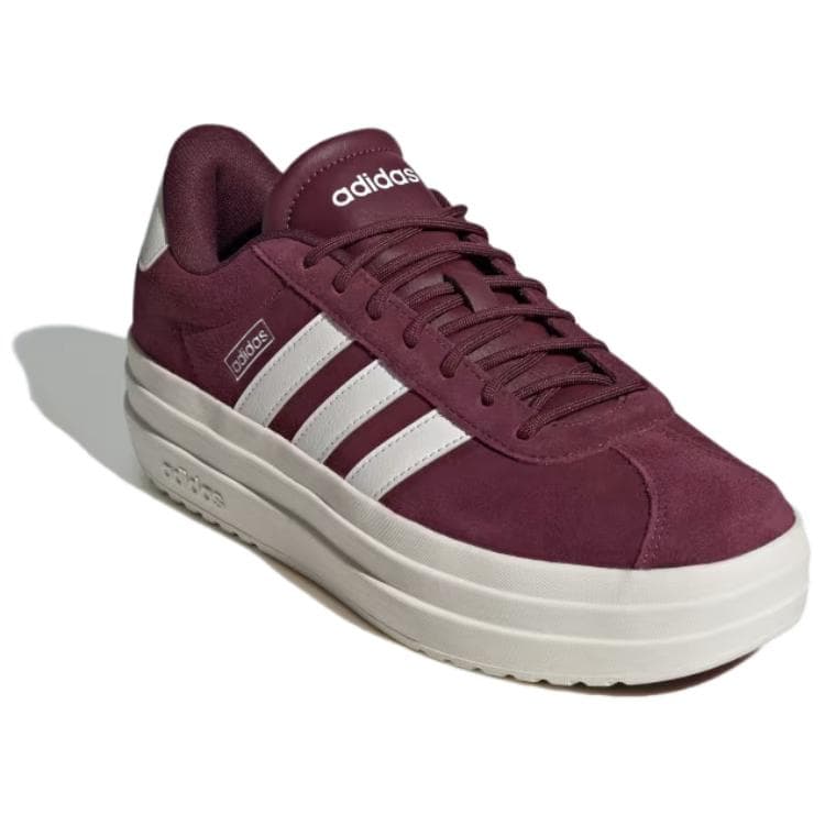 Кроссовки Adidas VL Court Bold противоскользящие устойчивые к истиранию низкие кеды для скейтбординга женские бордовые - изображение 3