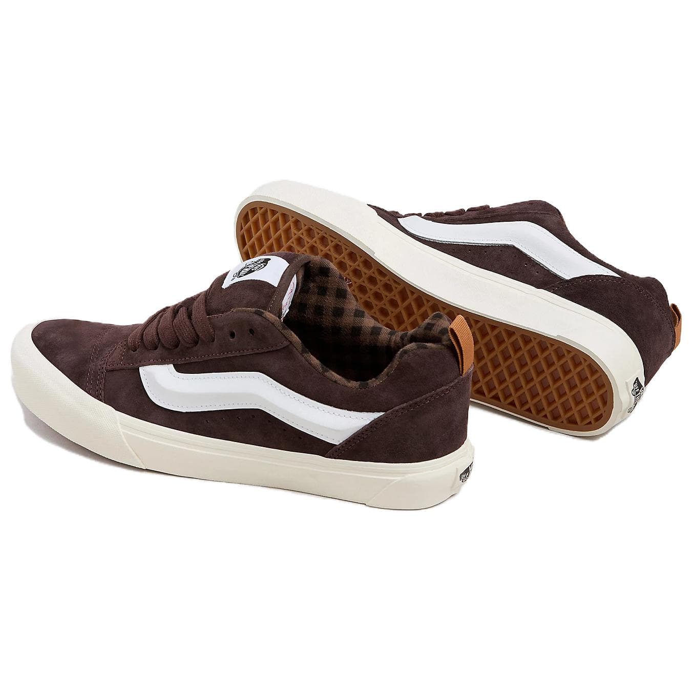 Кроссовки Vans Knu Skool Устойчивая к истиранию низкая скейтбордическая обувь для женщин коричневый цвет - изображение 4