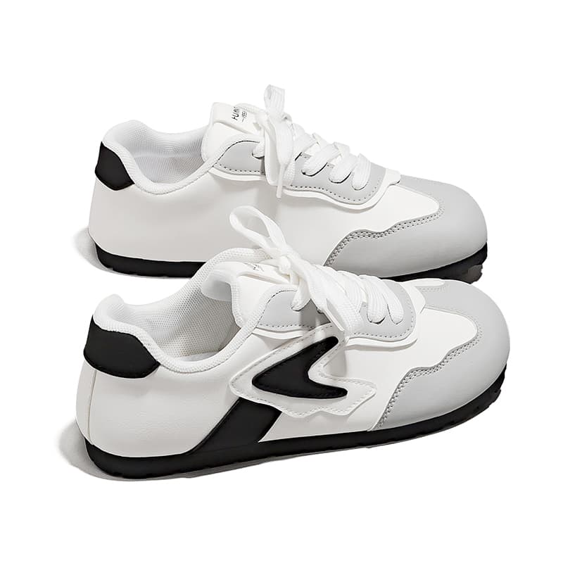 Кроссовки HUANQIU Low Топ Скейтборд Обувь Women's White Черный - изображение 2