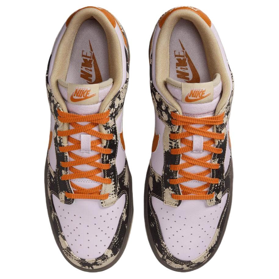 Кроссовки Nike Dunk Текстиль Спилок коровьей кожи противоскользящий низкий верх скейтборд обувь унисекс фиолетово-черный апельсин - изображение 4
