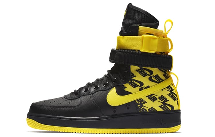 Кроссовки Nike Air Force 1 High Black Yellow