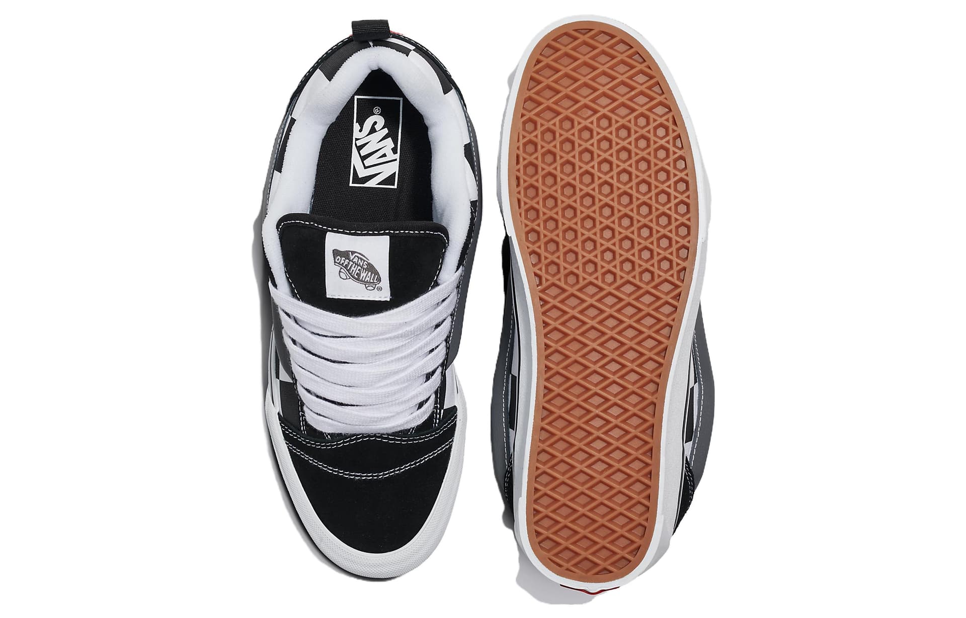 Кроссовки Vans Knu Skool Black White - изображение 4