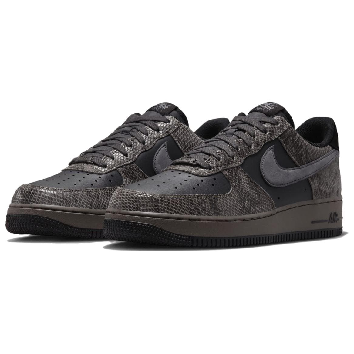 Кроссовки Nike Air Force 1 Slip-Resistant Abrasion-Resistant Low-Top Скейтборд Кроссовки Мужские Черные Серые - изображение 3