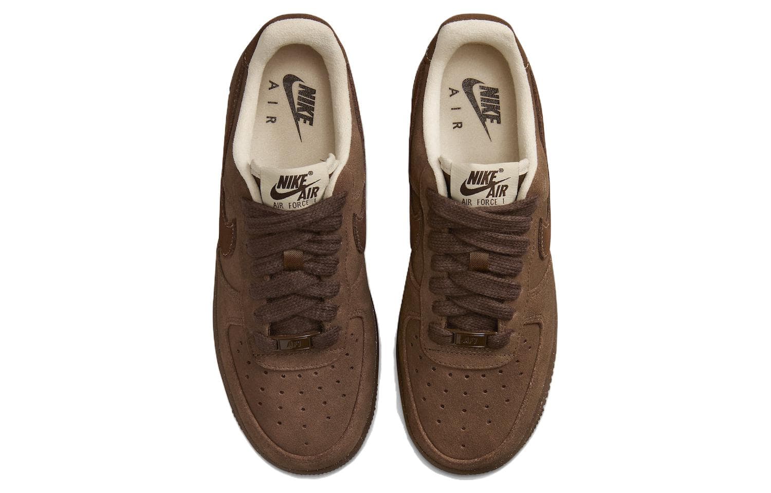 Кроссовки Nike Air Force 1 Кожа Низкие Кроссовки для скейтбординга Женские Коричневые - изображение 4