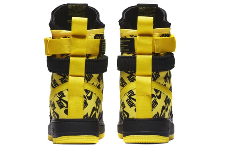 Кроссовки Nike Air Force 1 High Black Yellow — фото 5