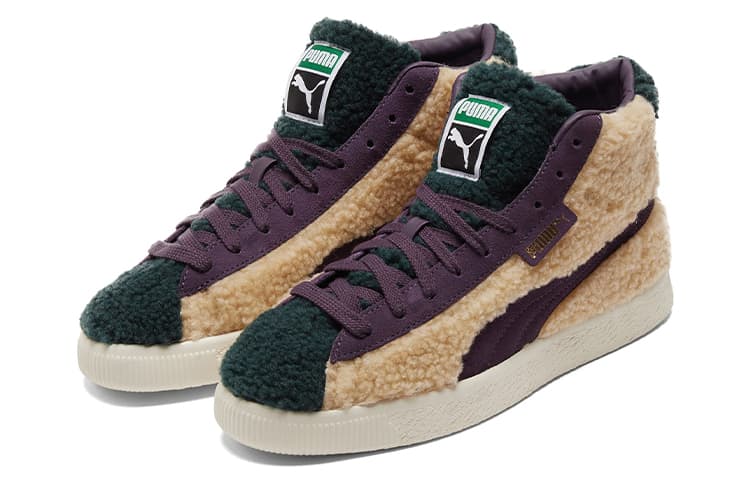 Кроссовки PUMA Basket Mid Brown Green - изображение 3