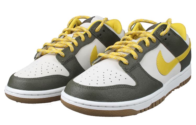 Кроссовки Nike Dunk Low Retro PRM White Yellow — фото 3