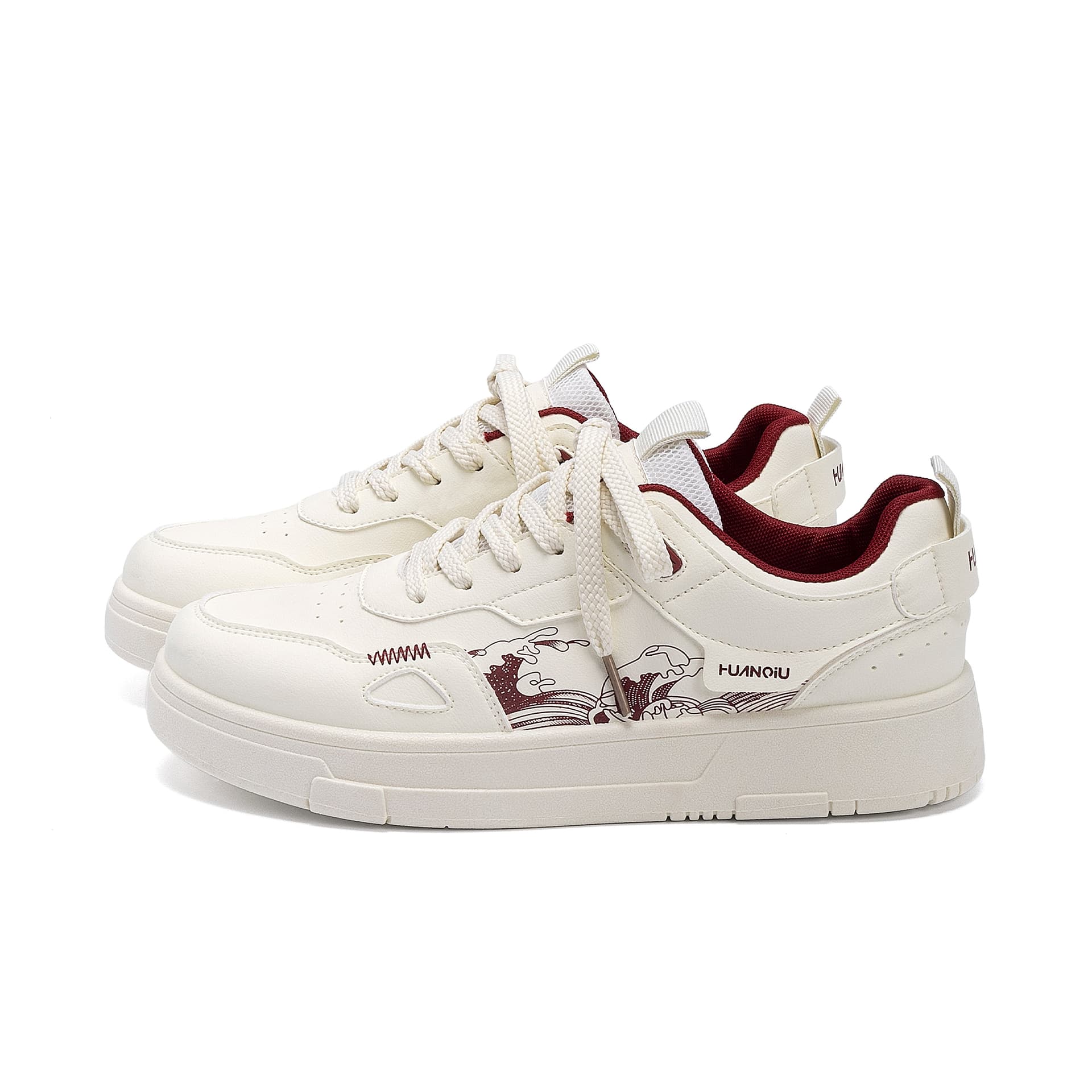 Кроссовки HUANQIU Fashion Low-top Sneakers White Black - изображение 4