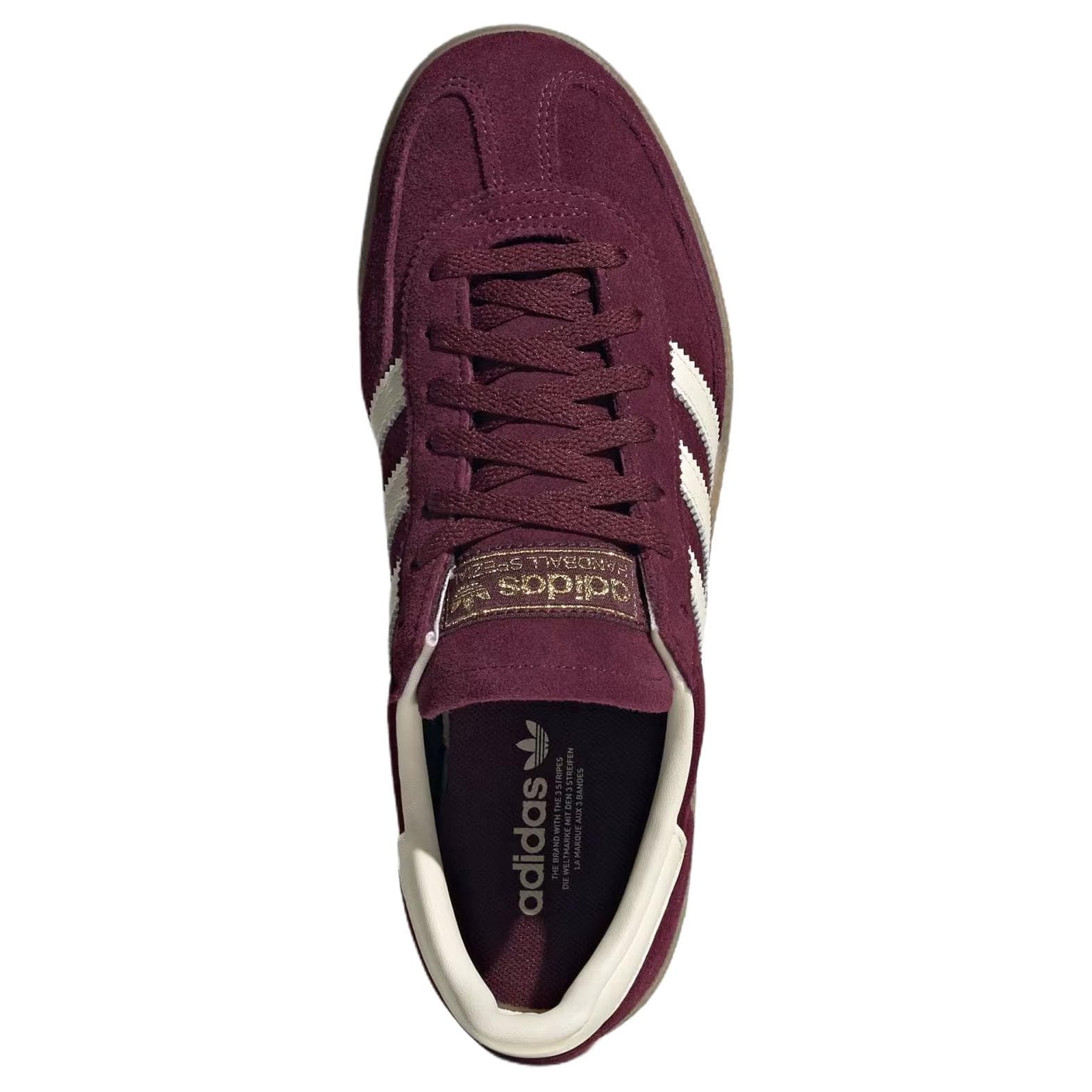 Кроссовки Adidas Originals HANDBALL SPEZIAL Кожа Замша Низкие Кеды Скейтборд Обувь Женские Коричневые - изображение 5