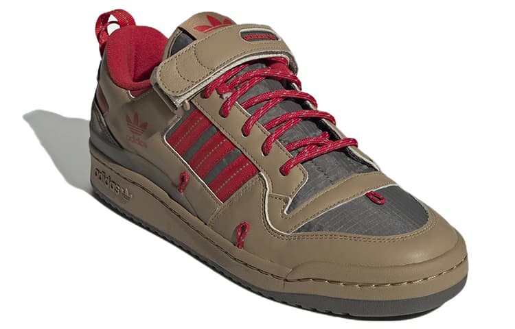 Кроссовки adidas Forum 84 Low Brown Grey Red - изображение 3