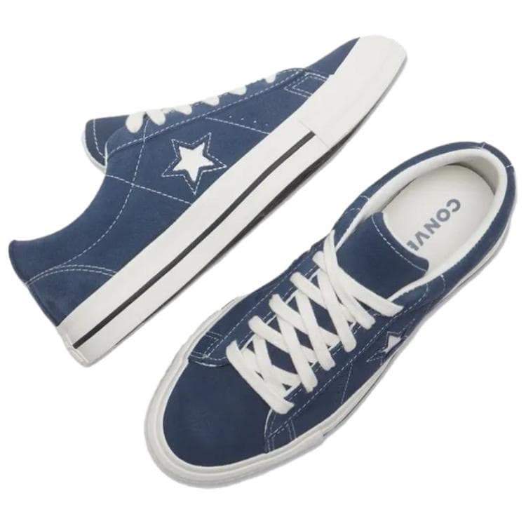 Кроссовки Converse ONE STAR 95 Классический Удобный Винтаж Тонкая подошва Противоскользящая износостойкая Лоу-топы Повседневная обувь для скейтборда Унисекс Синий - изображение 4