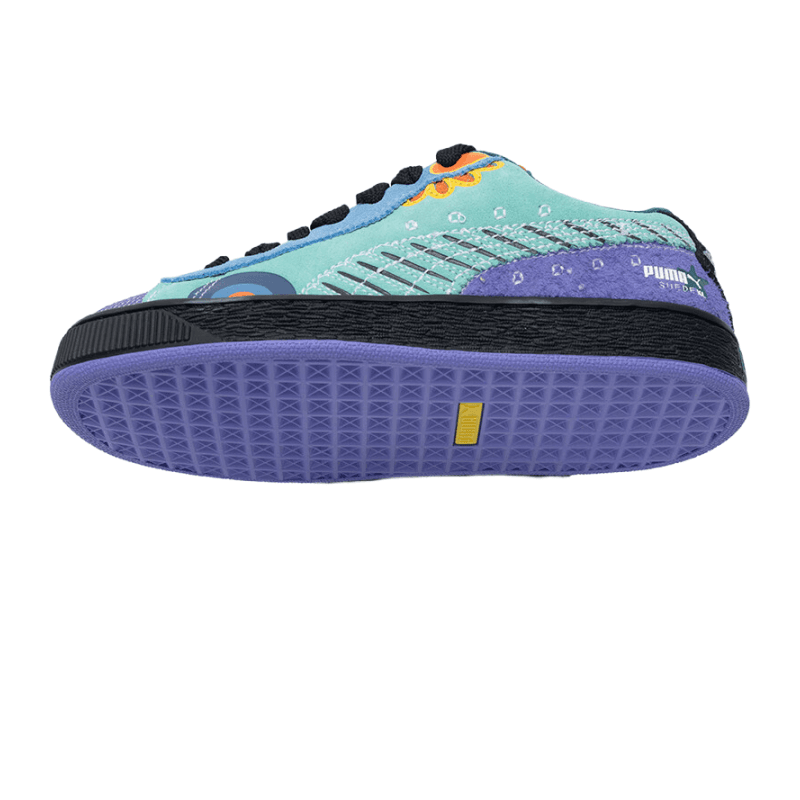 Кроссовки PUMA Suede XL Устойчивые к истиранию Низкие Кроссовки для скейтбординга Унисекс Фиолетовые Черные - изображение 4