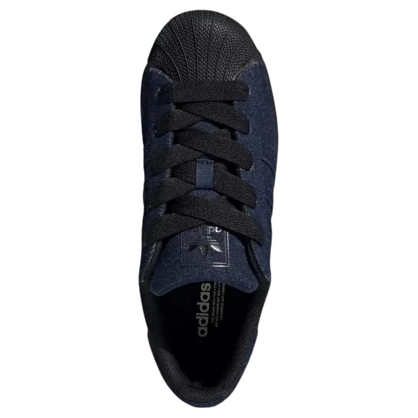 Кроссовки Adidas Originals Superstar 2 Устойчивая к истиранию низкая обувь для скейтбординга Женская Синяя Черная - изображение 5