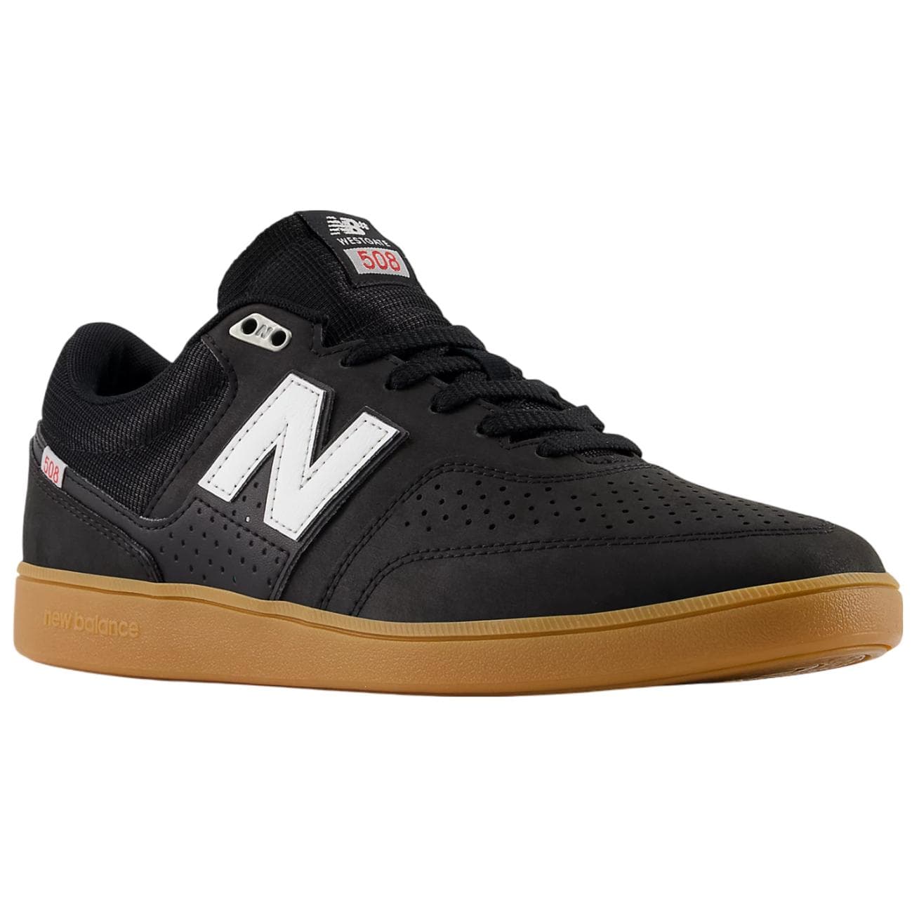 Кроссовки New Balance Устойчивая к истиранию Низкая Обувь для Скейтбординга Унисекс Черная - изображение 3