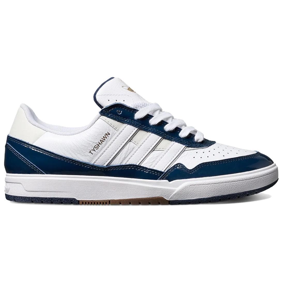 Кроссовки Adidas Originals Tyshawn Устойчивые к истиранию Низкие Кроссовки для скейтбординга Мужские Белые и Синие - изображение 2