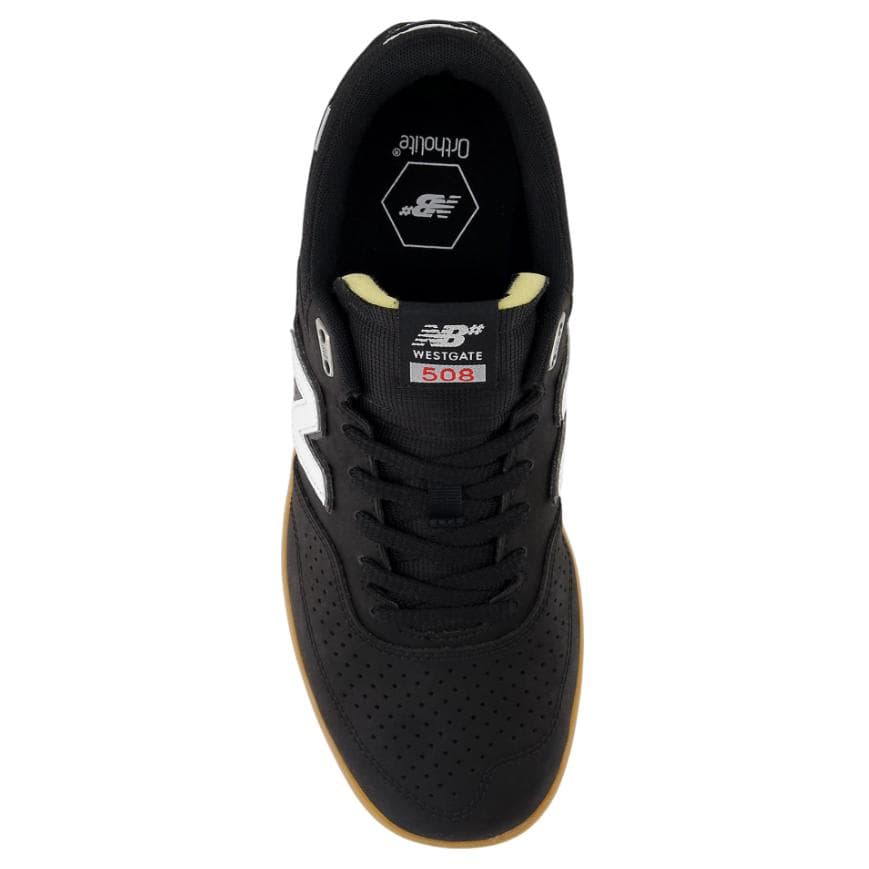 Кроссовки New Balance Устойчивая к истиранию Низкая Обувь для Скейтбординга Унисекс Черная - изображение 4