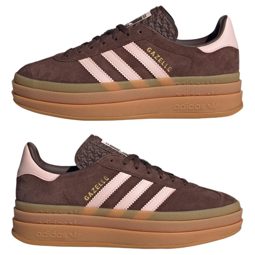 Кроссовки Adidas Originals GAZELLE BOLD Удобная Износостойкая Низкий Топ Скейтборд Обувь Женская Коричневая - изображение 3