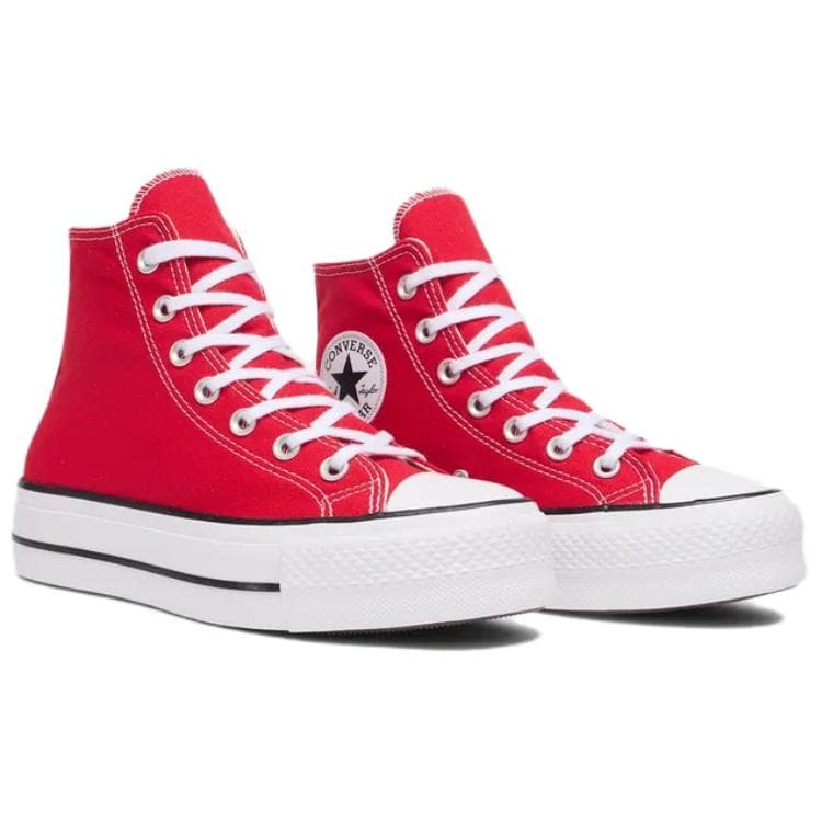 Кроссовки Converse All Star Lift Модный Повседневный Противоскользящая износостойкая Хай-топы Повседневная обувь для скейтборда Женский Ярко-красный - изображение 3