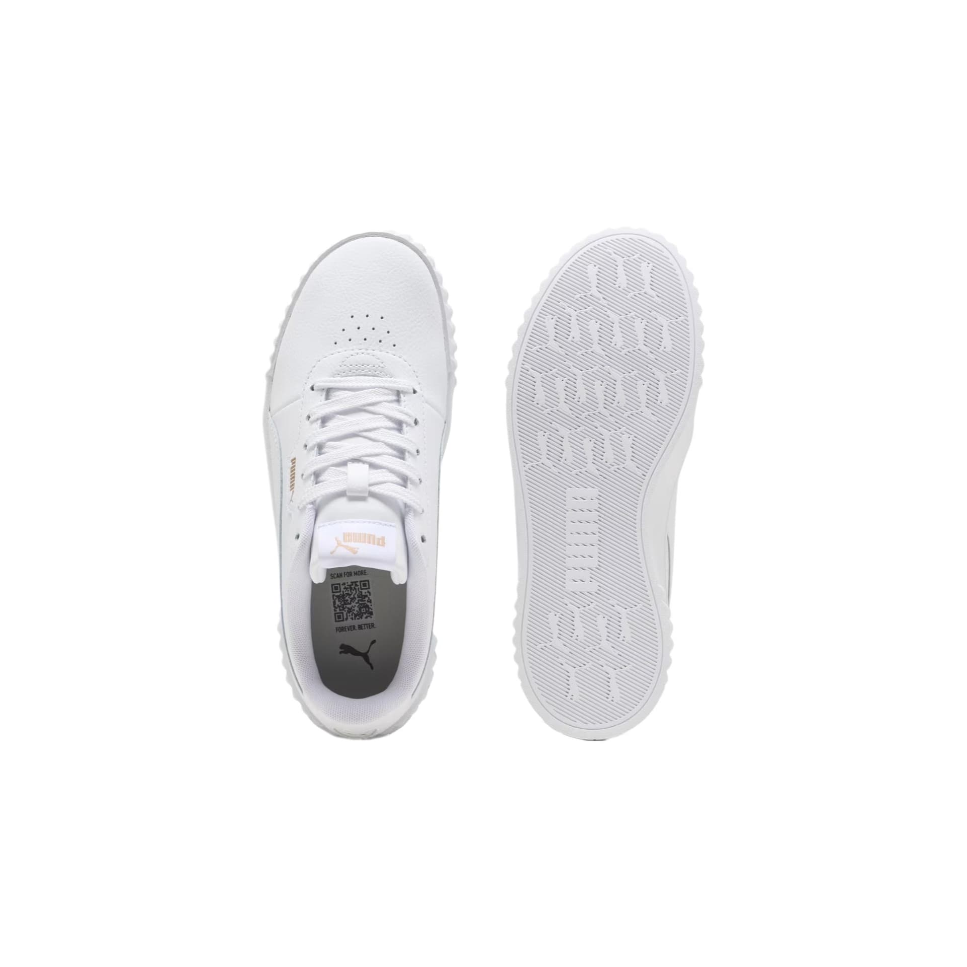 Кроссовки PUMA Carina 3,0 Low Топ Скейтборд Кроссовки Женские Белые - изображение 4