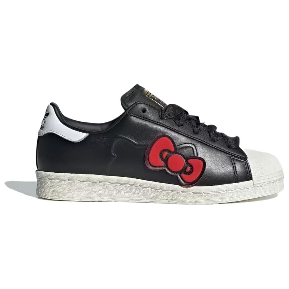 Кроссовки Hello Kitty X adidas originals Superstar 82 Устойчивые к истиранию низкие скейтбордические кроссовки Женские Черно-белые - изображение 2