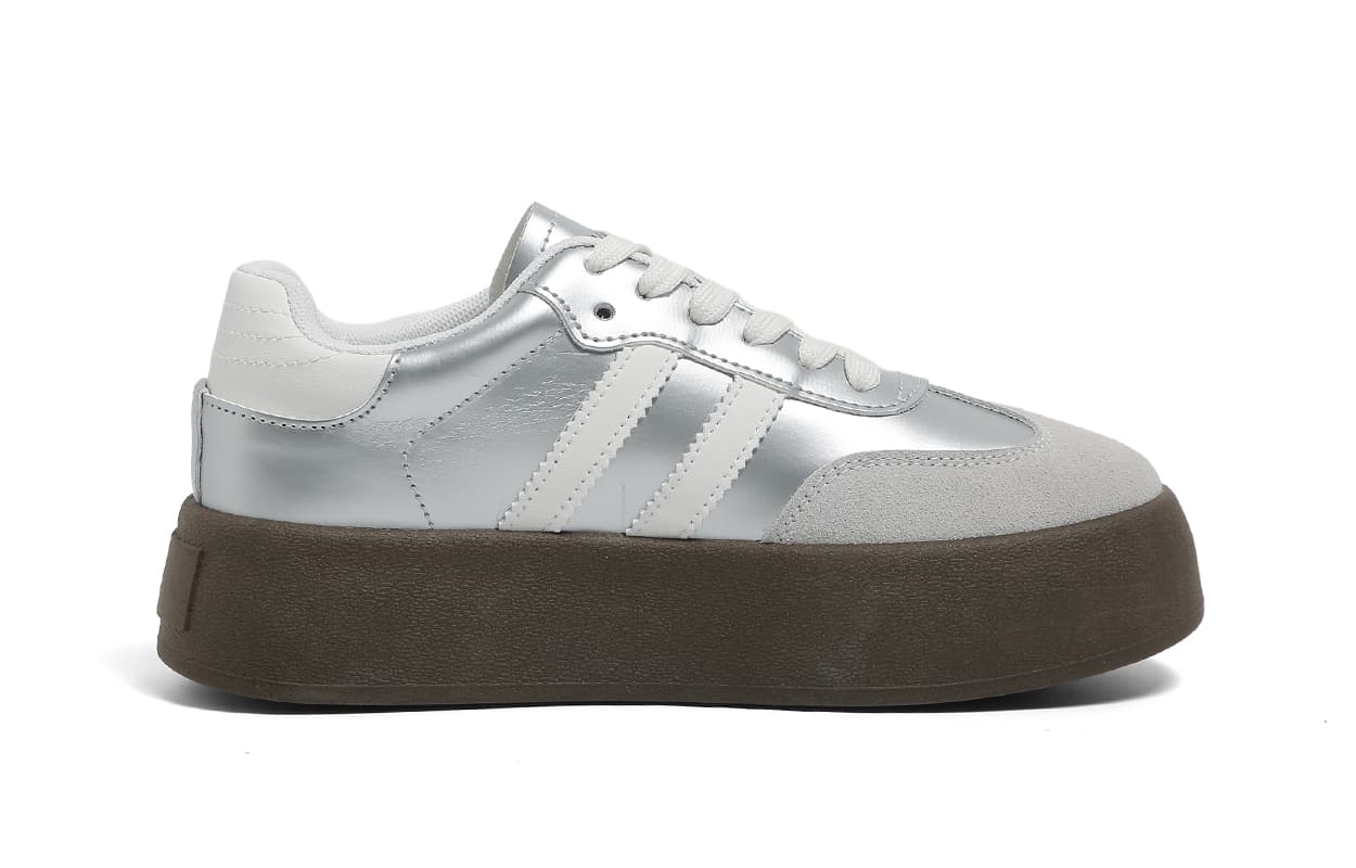 Кроссовки HUANQIU Retro Low Sneakers Silver - изображение 2
