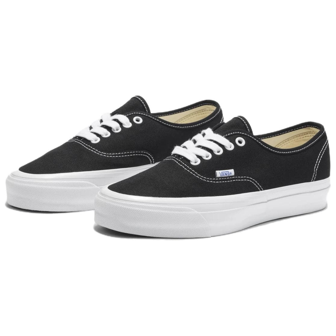 Кроссовки Vans Lx Authentic Reissue 44 Цвет холста Low Топ Скейтборд Обувь Унисекс Черный белый - изображение 2