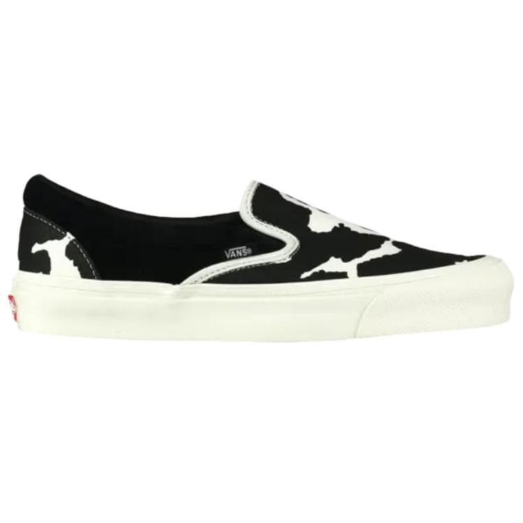 Кроссовки Vans Classic Slip On Скейтборд Обувь Мужской Черный белый - изображение 2