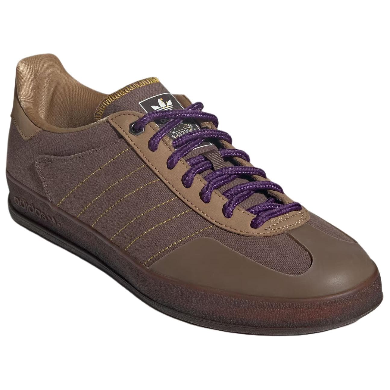 Кроссовки Adidas Originals GAZELLE INDOOR Кожа Устойчивая к истиранию Низкие Кеды Скейтборд Обувь Унисекс Коричневый - изображение 2