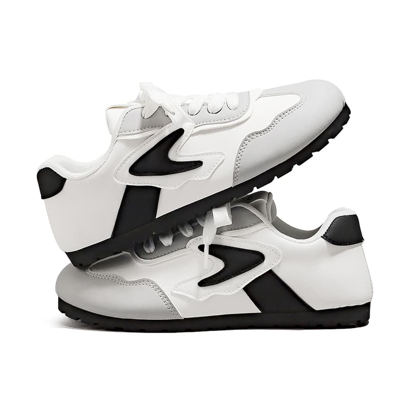 Кроссовки HUANQIU Low Топ Скейтборд Обувь Women's White Черный - изображение 4