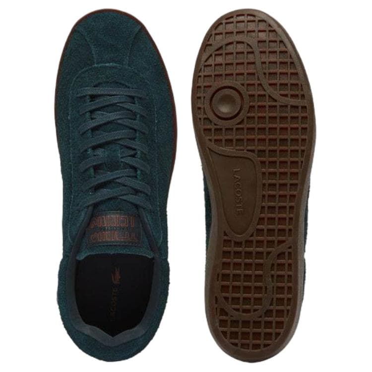 Кроссовки LACOSTE BASESHOT Искусственная замша Низкие кроссовки для скейтбординга Мужские Темно-зеленые - изображение 5