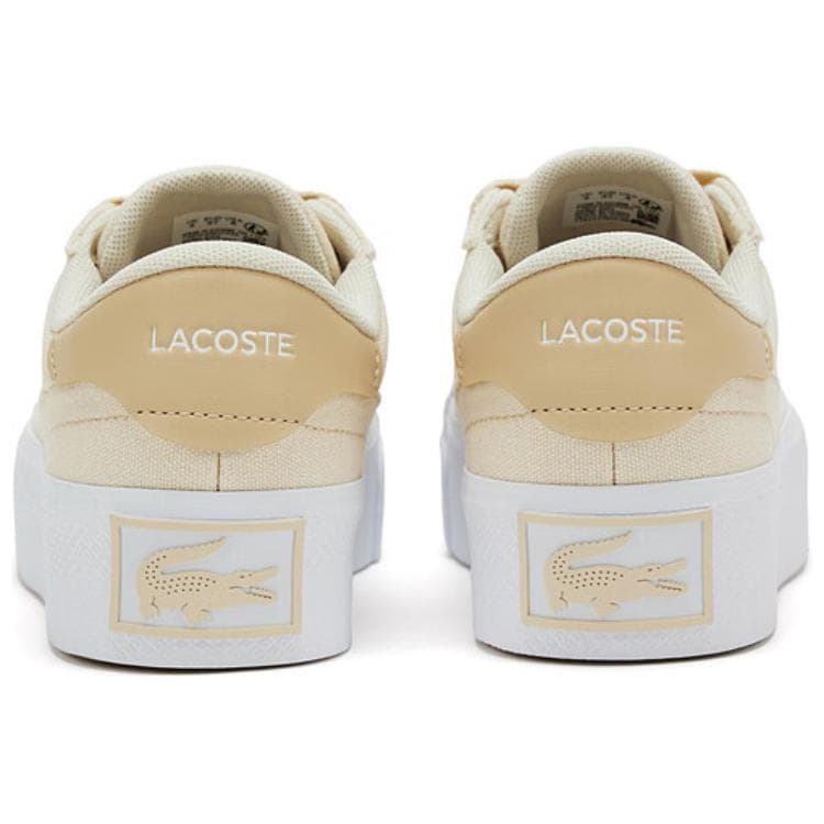 Кроссовки LACOSTE Ткань MID Скейтборд Обувь Женская Экрю - изображение 4