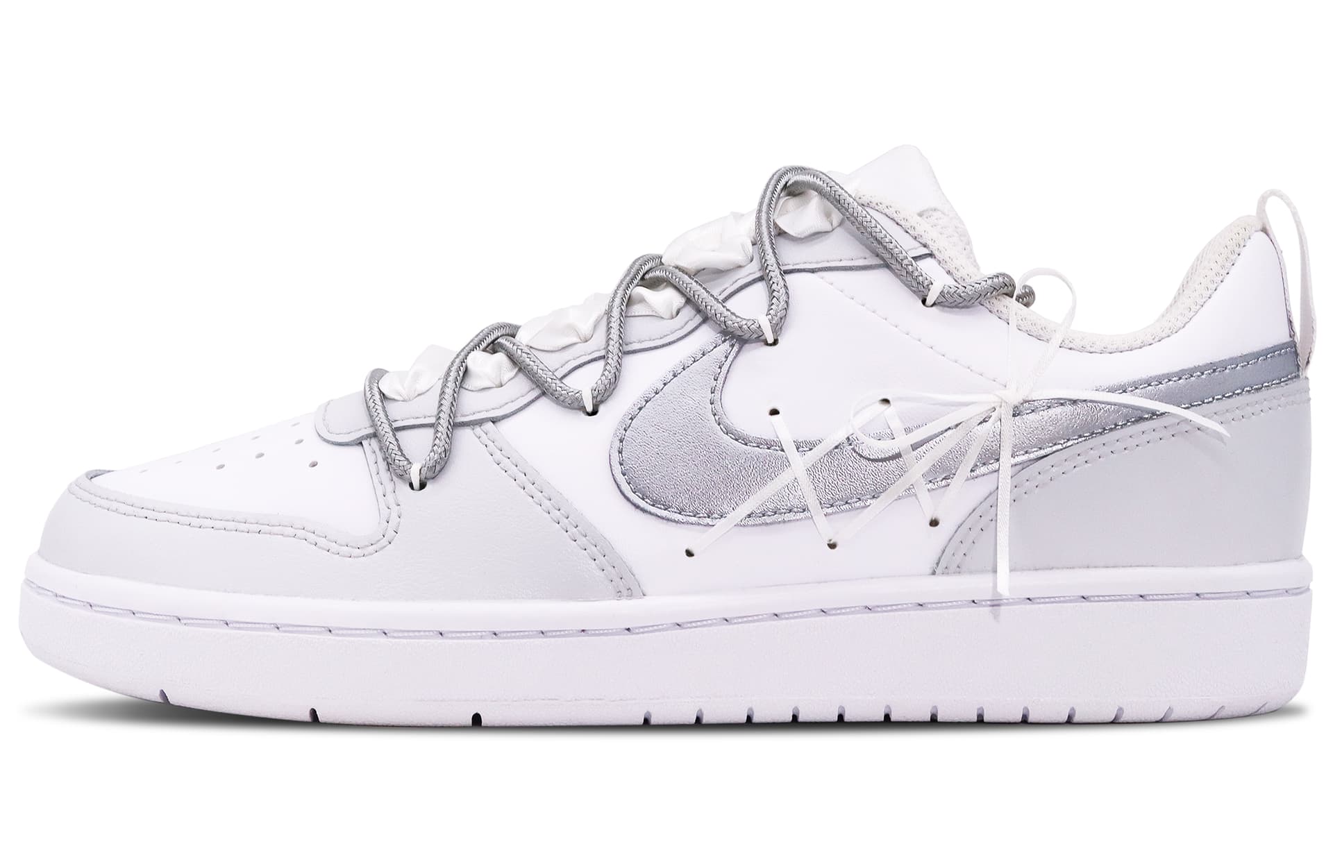 Кроссовки Nike Court Borough Low GS White Silver - изображение 2