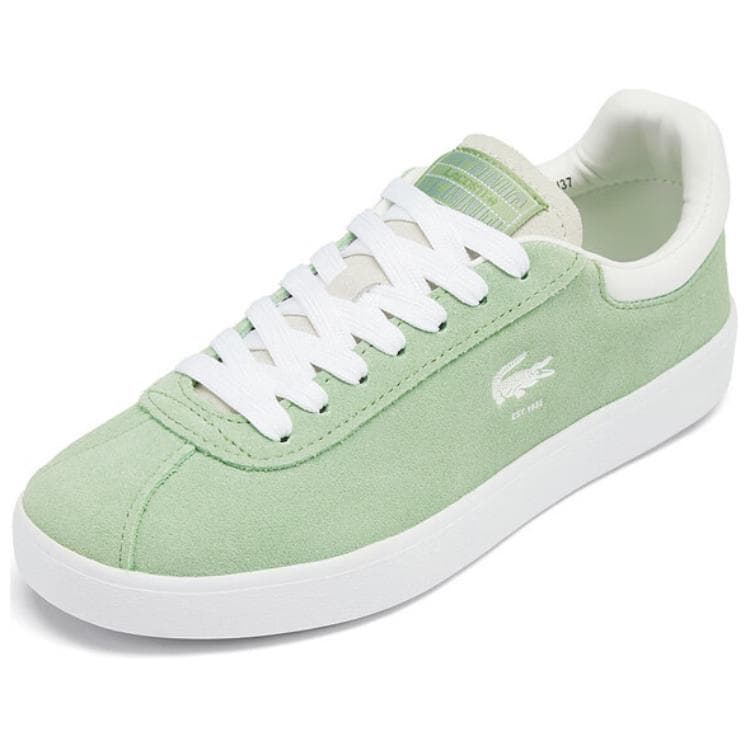 Кроссовки LACOSTE Коровья кожа Низкие Кроссовки для скейтбординга Женские Зеленые Белые - изображение 2