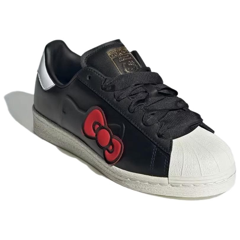 Кроссовки Hello Kitty X adidas originals Superstar 82 Устойчивые к истиранию низкие скейтбордические кроссовки Женские Черно-белые - изображение 3