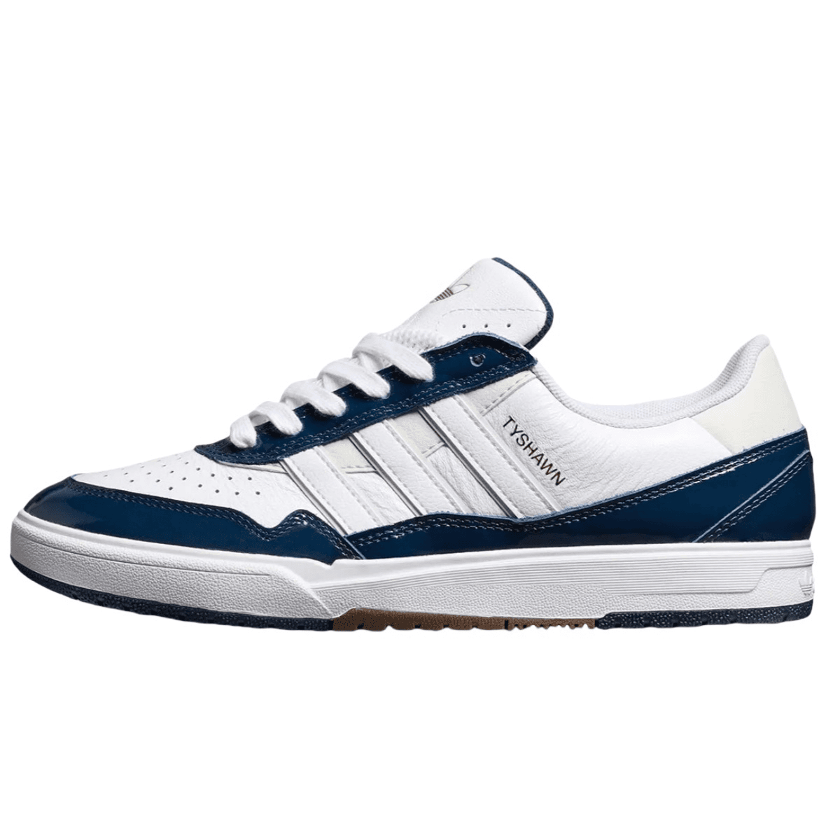 Кроссовки Adidas Originals Tyshawn Устойчивые к истиранию Низкие Кроссовки для скейтбординга Мужские Белые и Синие - изображение 1