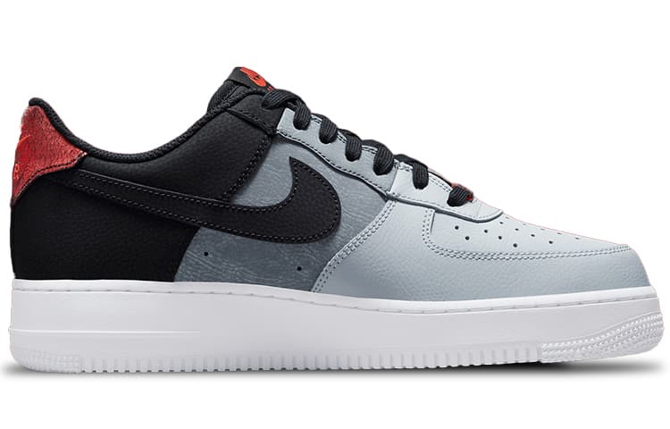 Кроссовки Nike Air Force 1 Low 07 LV8 Black Grey Red — фото 2