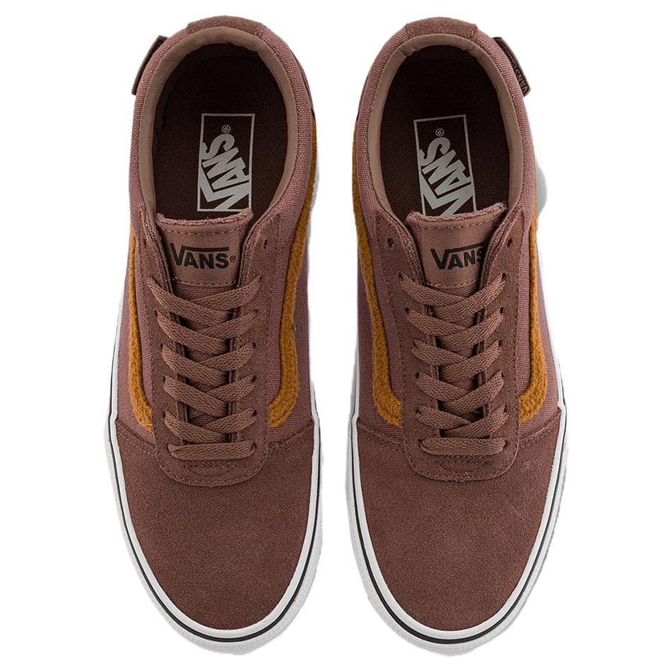 Кроссовки Vans Ward Аbrasion-Resistant Низкие Кроссовки для Скейтбординга Мужские Коричневые Белые - изображение 4