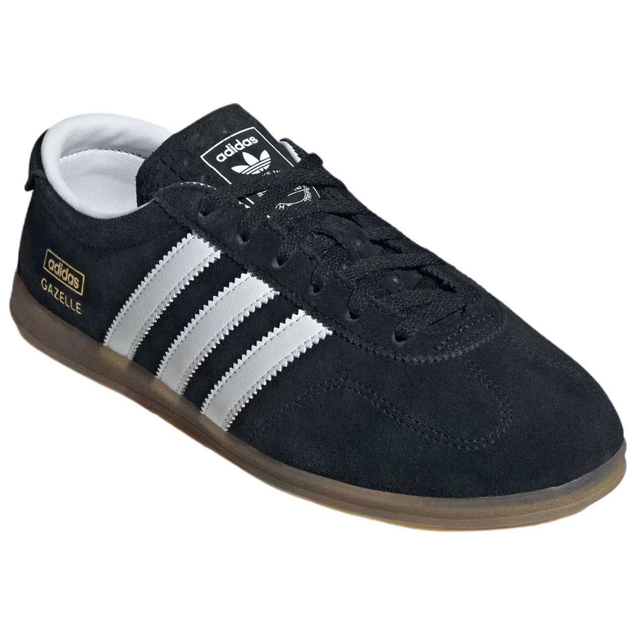 Кроссовки Adidas Originals Gazelle Синтетическая кожа Low Топ Скейтборд Обувь Женские Черный - изображение 3