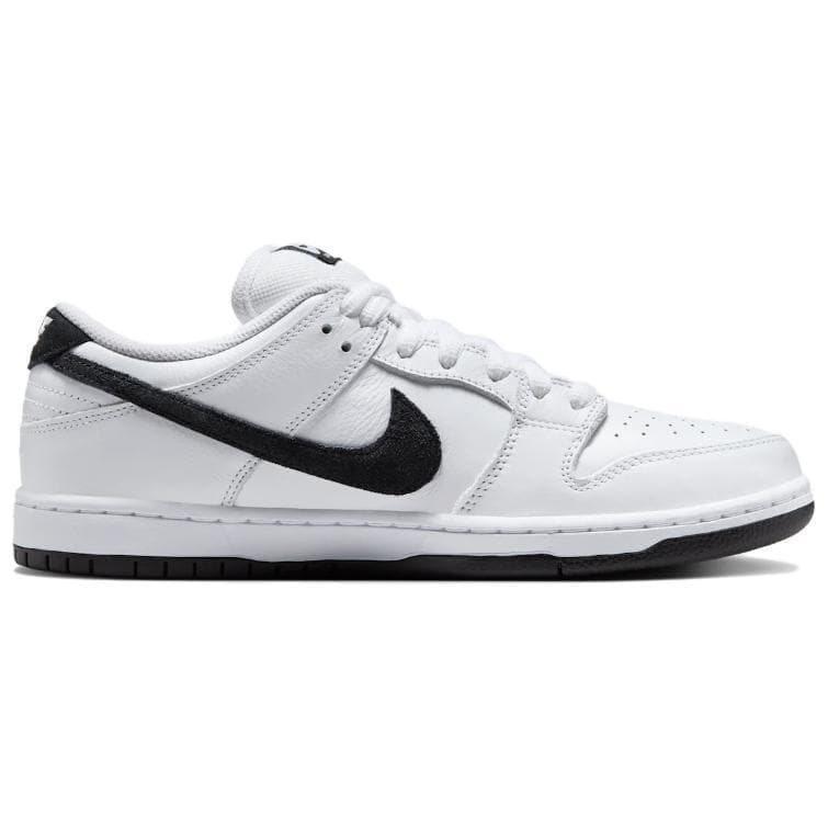 Кроссовки Nike Dunk SB Кожа Амортизация Низкие Кроссовки для скейтбординга Унисекс Белый Черный - изображение 2