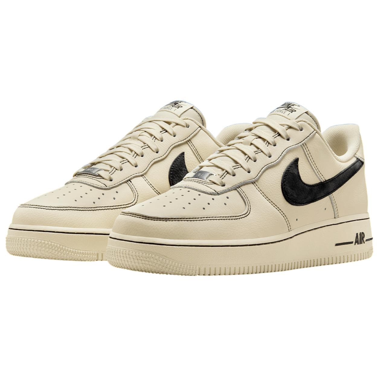 Кроссовки Nike Air Force 1 Коровья кожа Low Топ Скейтборд Обувь Мужской Бежевый - изображение 3