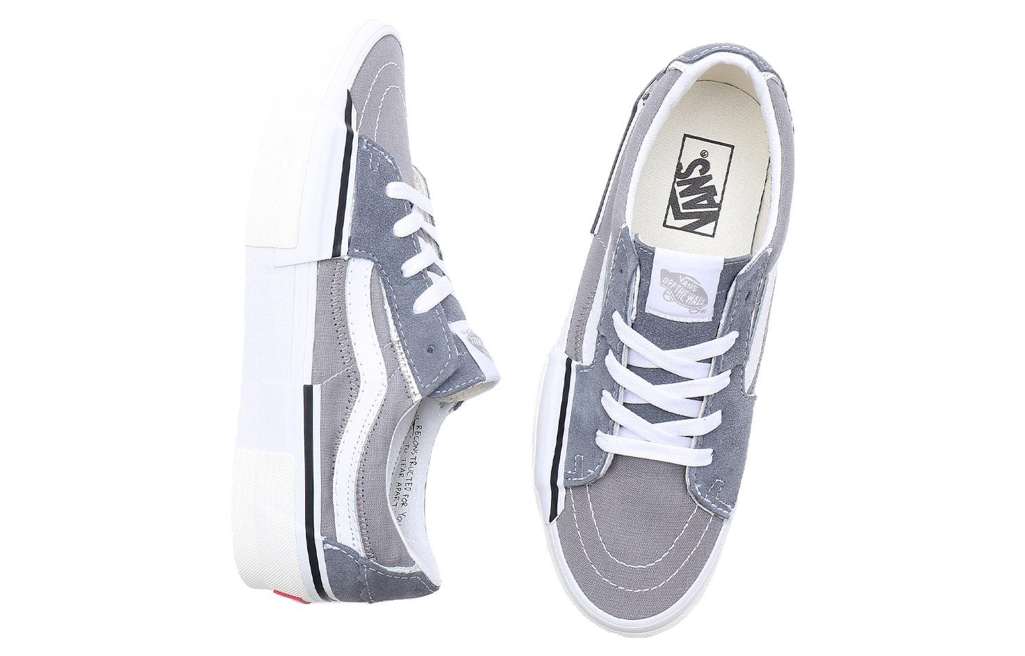 Кроссовки Vans SK8 Low Reconstruct Grey White - изображение 3