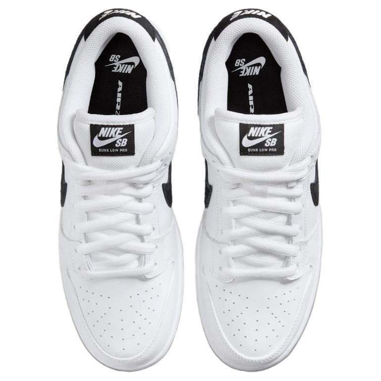 Кроссовки Nike Dunk SB Кожа Амортизация Низкие Кроссовки для скейтбординга Унисекс Белый Черный - изображение 4